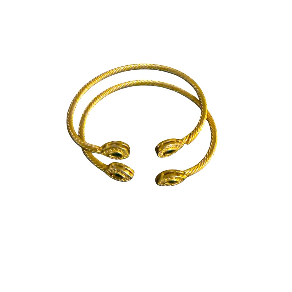 Gold dipped bracelets non tarnish with gems